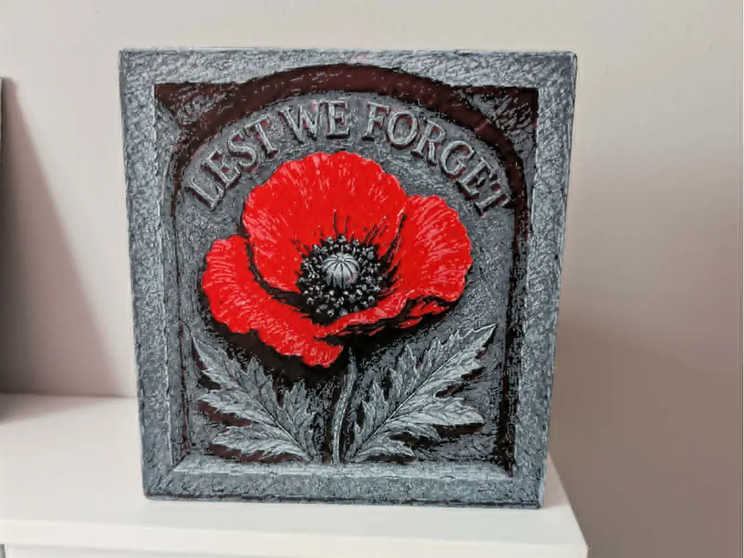 Lest we forget - Memorial Poppy - hueforge