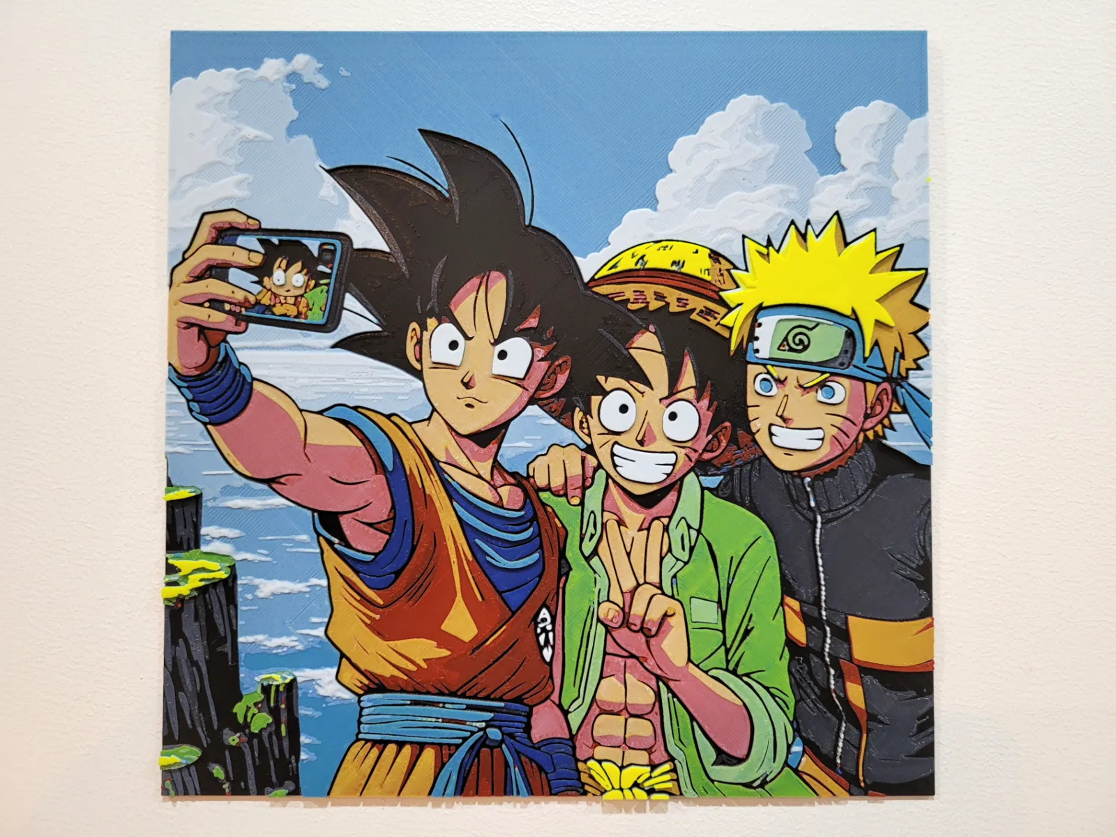 Selfie Goku Luffy Naruto - Manga Hueforge 200x200