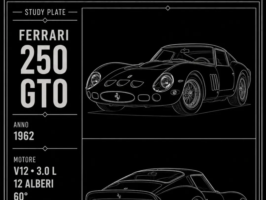 Ferrari 250 GTO (1962)-study desing auto italy