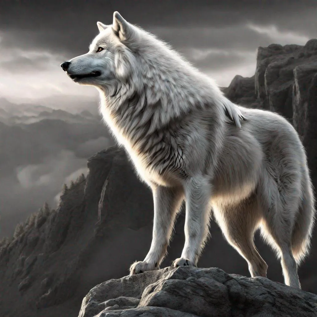 White Wolf - Hueforge Print