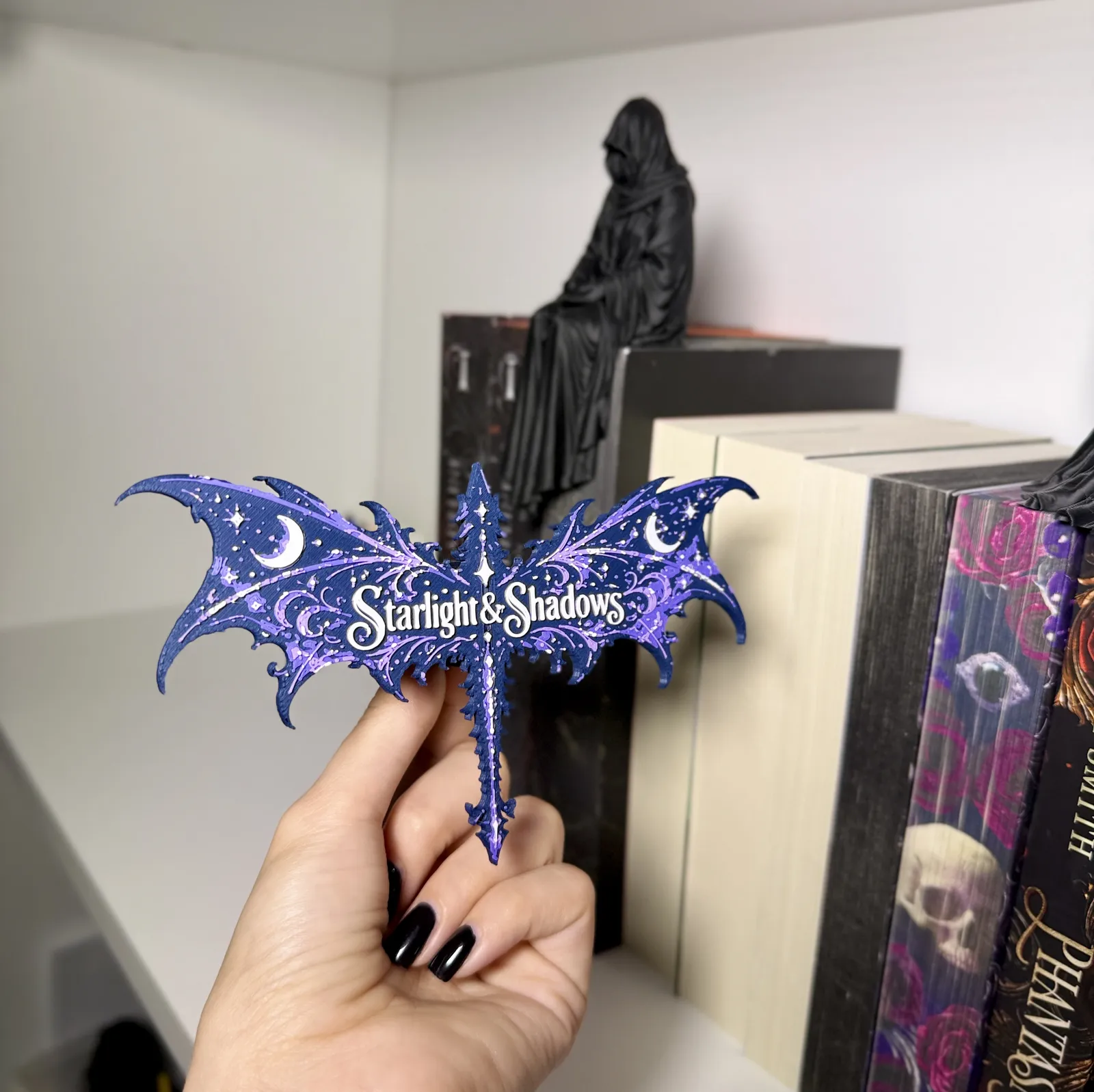 Celestial Dragon Bookshelf Decor Fantasy Booknook