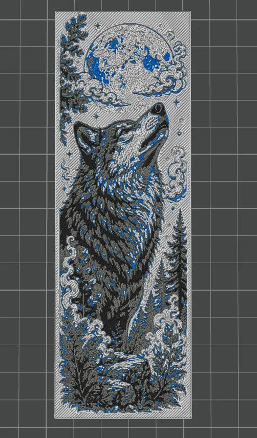 Enchanted moonlight bookmark series - Wolf
