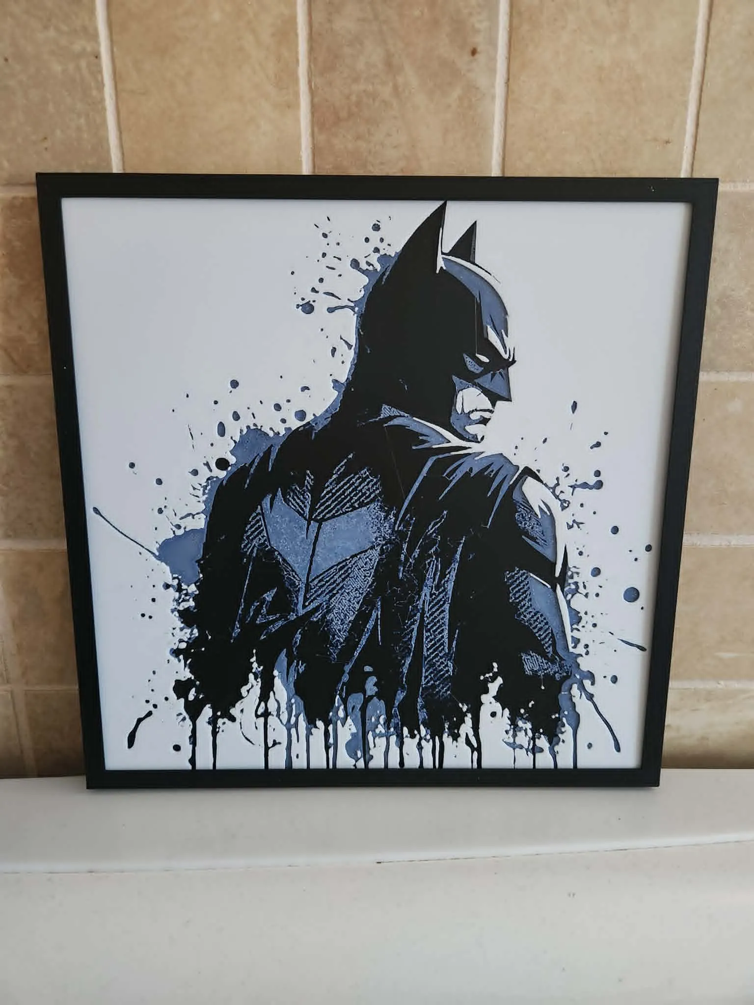 Batman Dark Knight Ink Splash Portrait