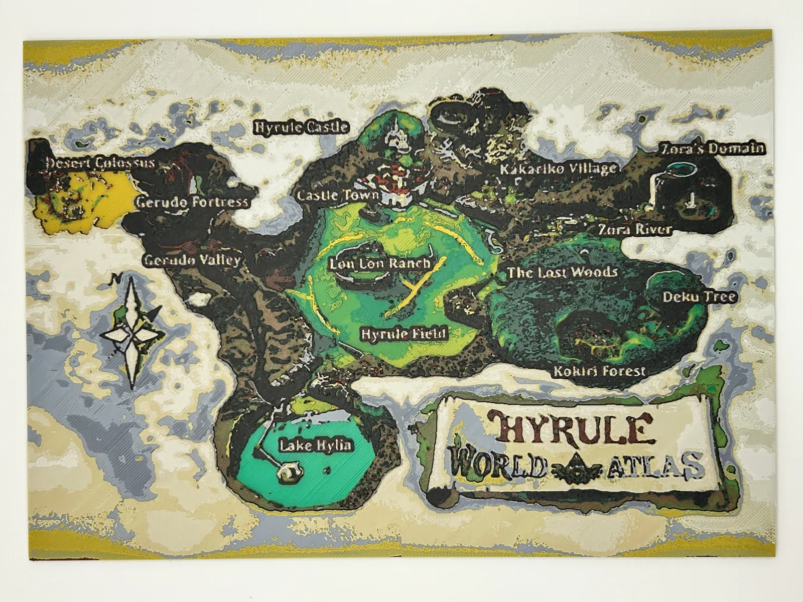 Ocarina of Time World Map HueForge