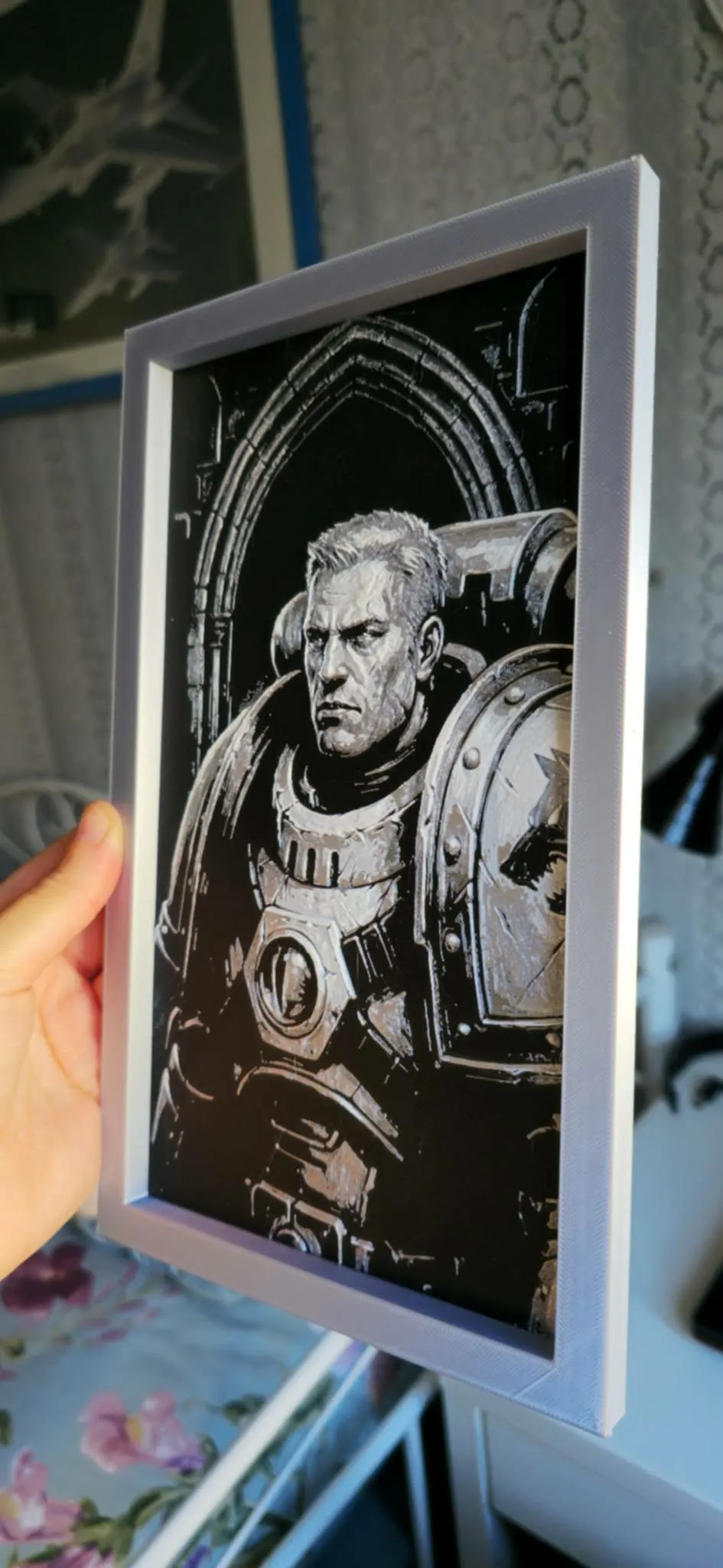Space Marine Portrait - Garviel Loken HueForge 3D