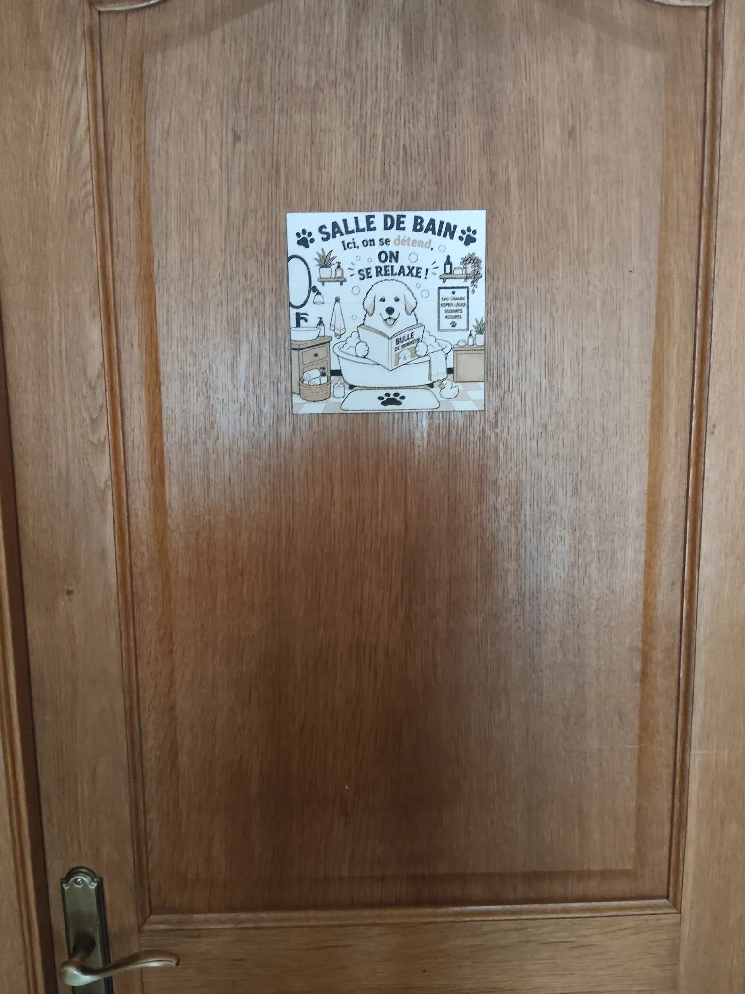 patou salle de bain pancarte no ams
