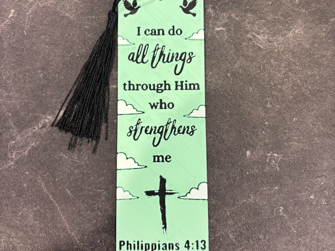 Phillippians 4:13 Verse Bookmark Hueforge