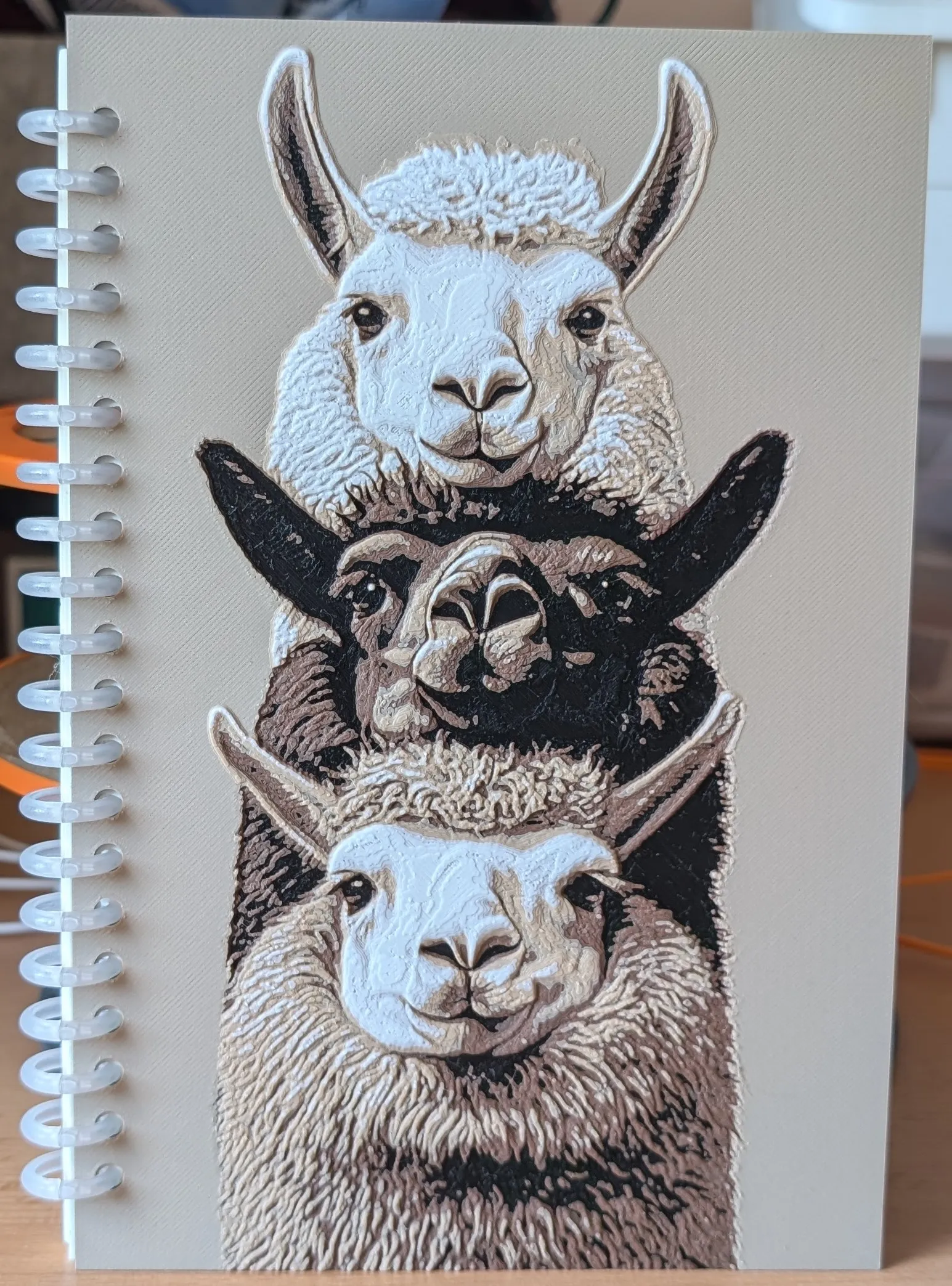 Cute Cartoon Alpacas Notebook Cover