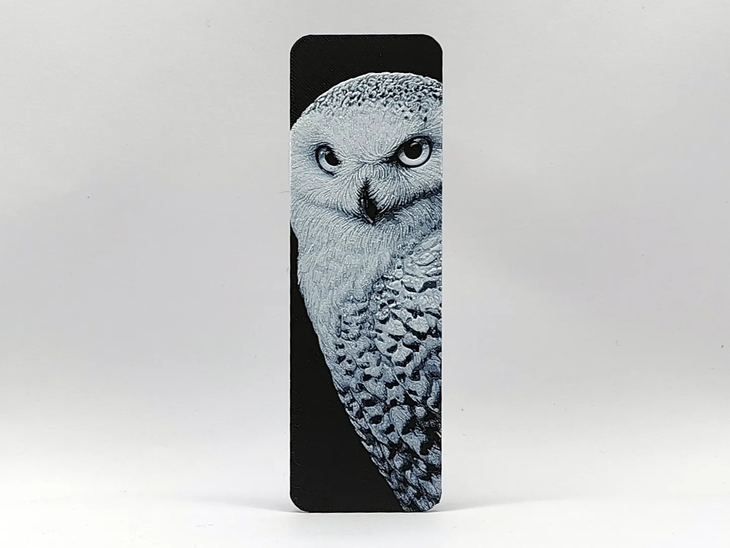 Snowy Owl Bookmark 3 - Hueforge