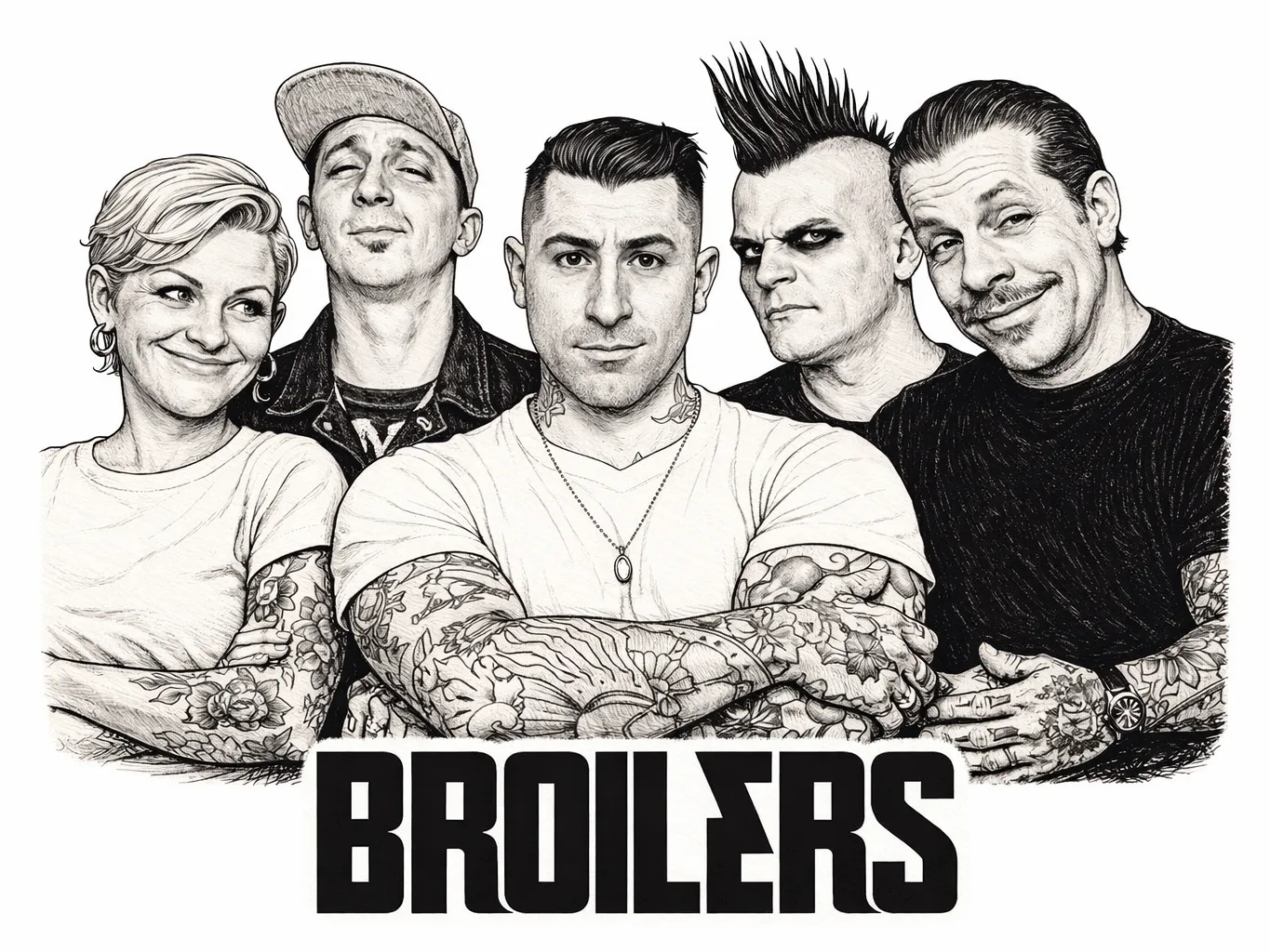 Broilers HueForge Karikatur