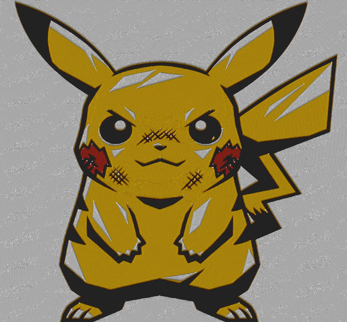 Arcane Style Pokemon Pikachu Fan Art – HueForge 3D