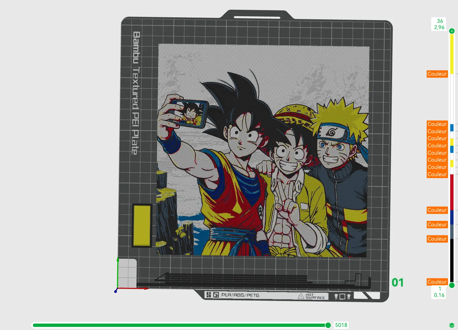 Selfie Goku Luffy Naruto - Manga Hueforge 200x200