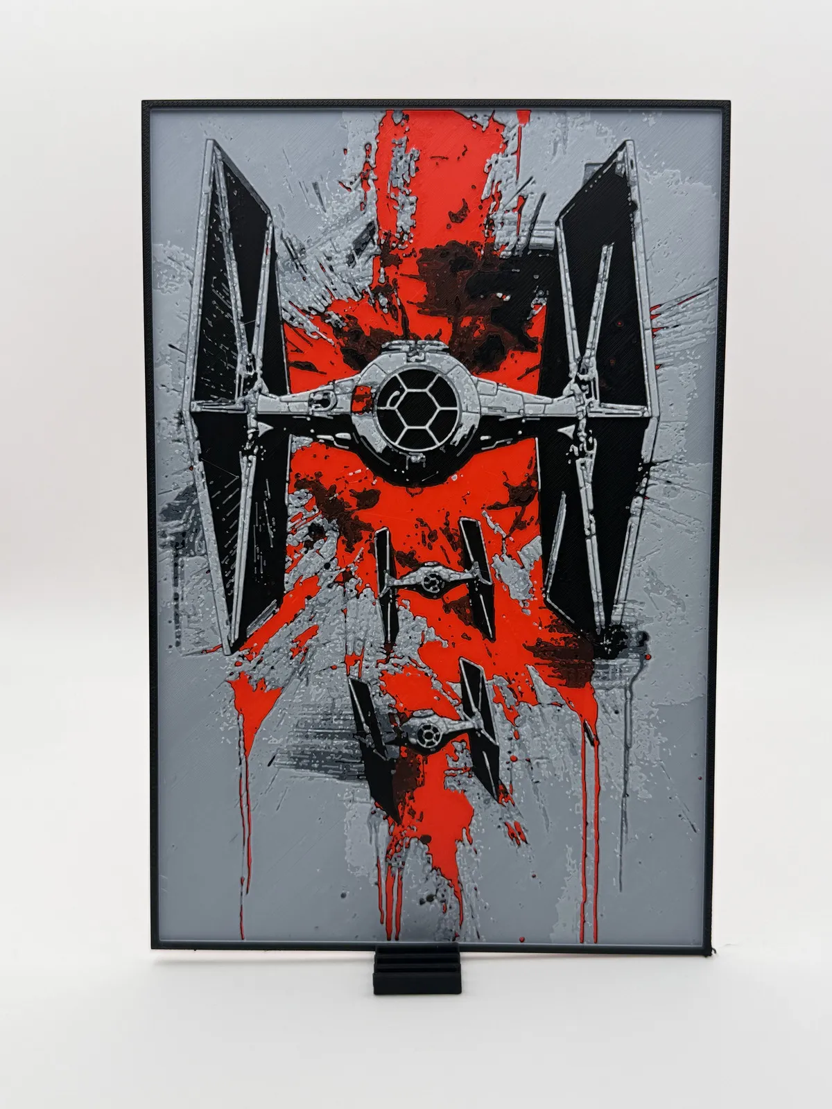 Star Wars TIE Fighter Splatter Art HueForge Print