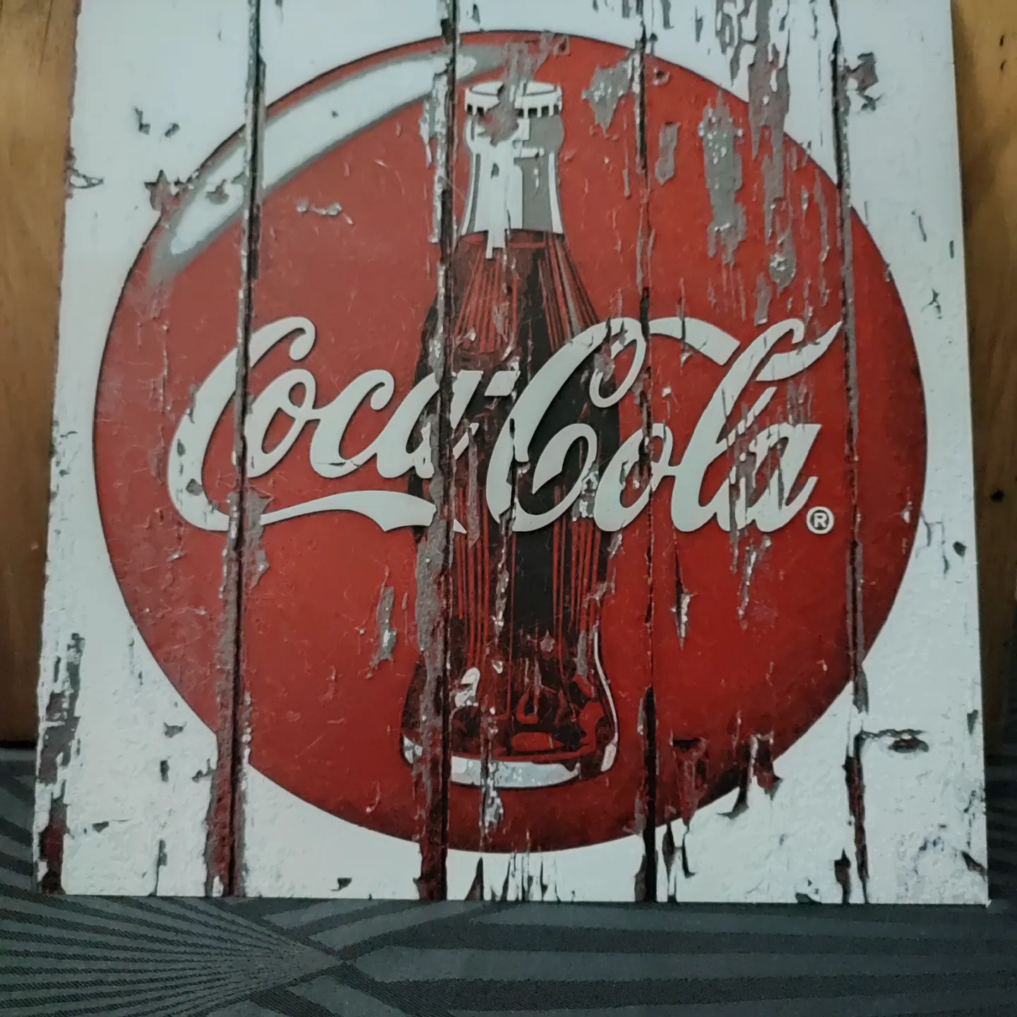 4-color HueForge Coca-Cola sign Wooden Paint Peeling Sign