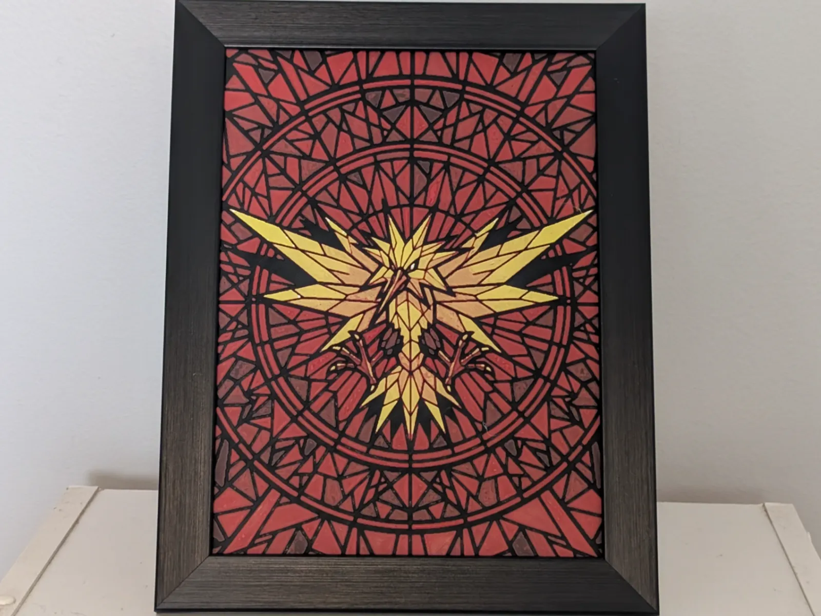 Stained Glass Zapdos - 6x8 Hueforge - Pokemon