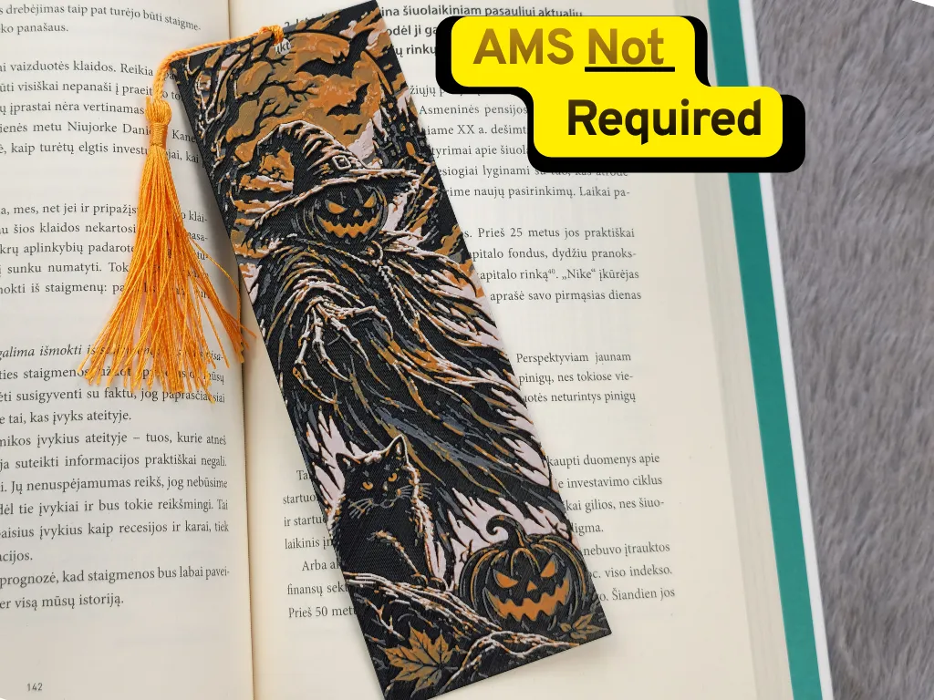 Pumpkin Reaper Halloween Bookmark