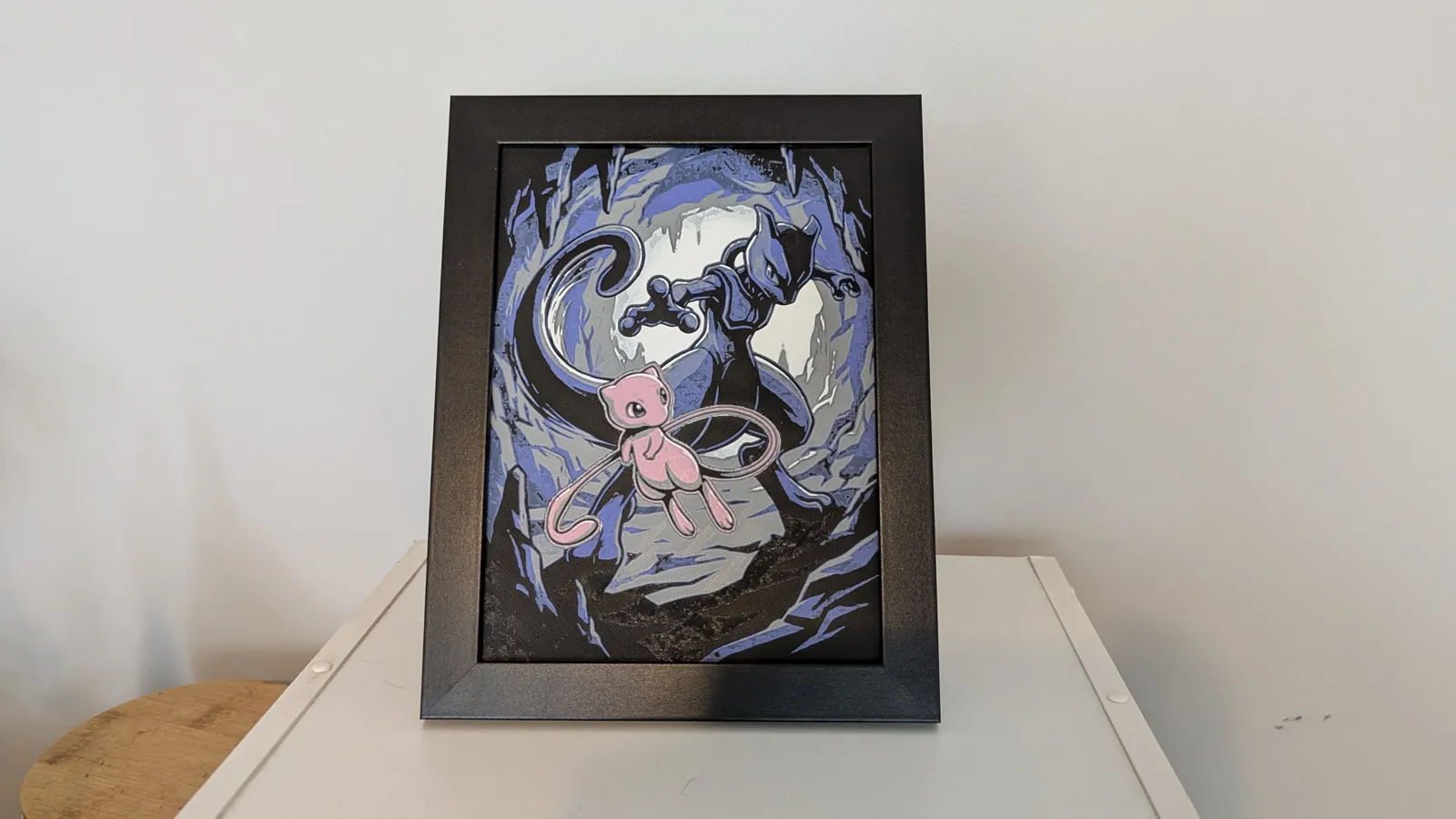 Mew/Mewtwo Pokemon 6x8 Hueforge - Two Part Design