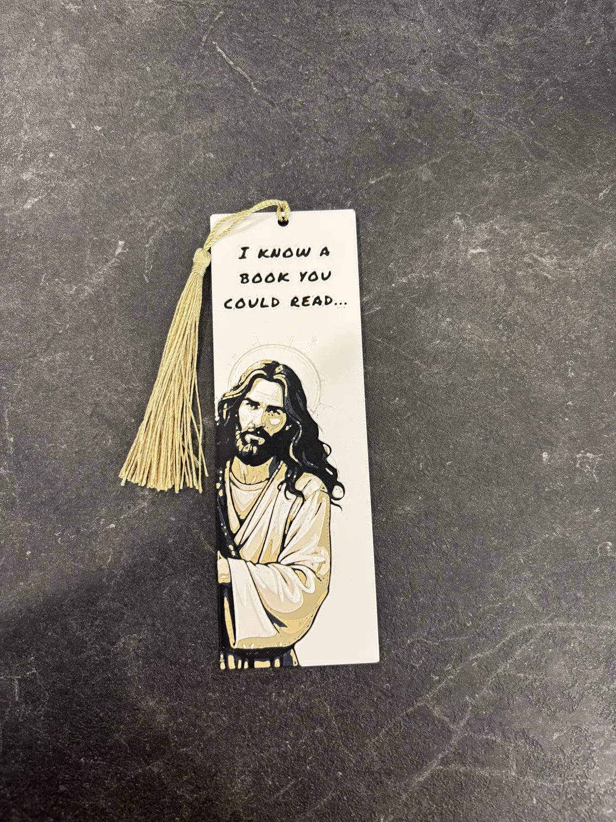 Jesus is watching bookmarks hueforge