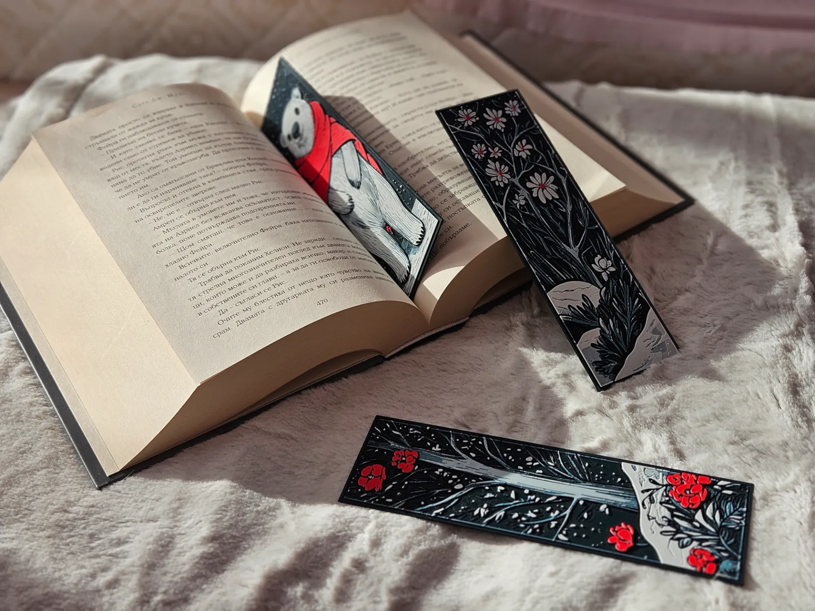 Bearberry Winter - Christmas Bookmarks Set