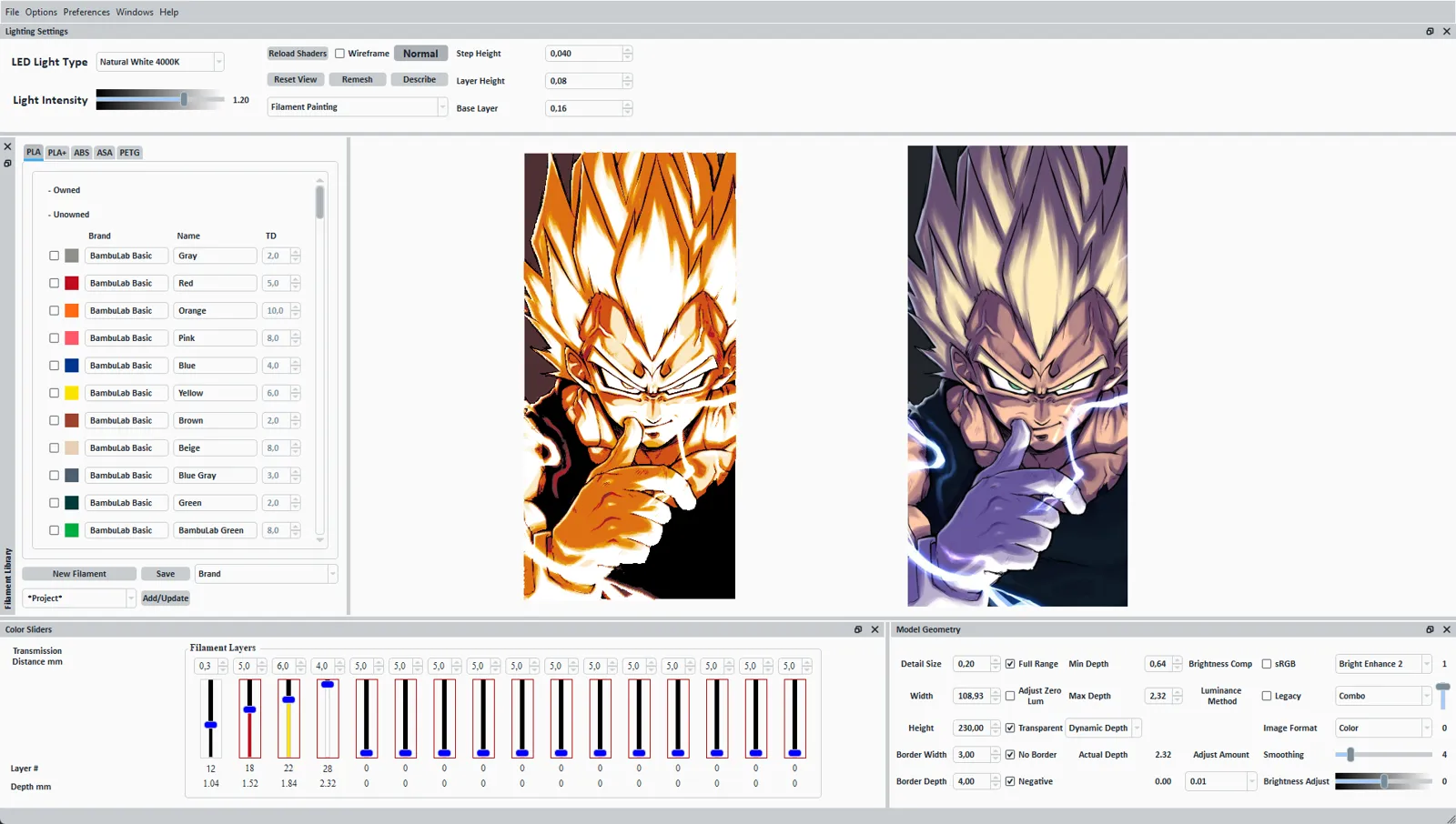 Vegeta Majin Vertical Format Hue Forge